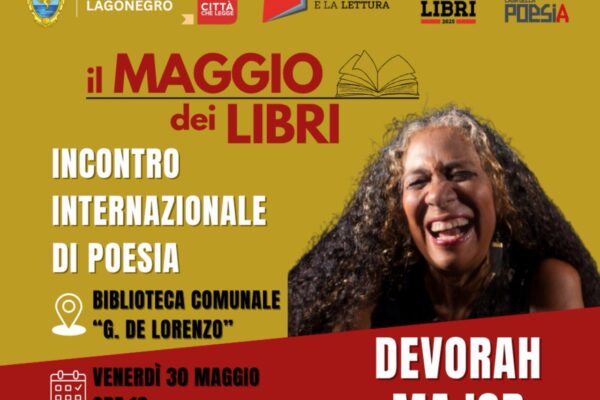 Poetessa afroamericana Devorah Major a Lagonegro per "Il Maggio dei libri" 2025