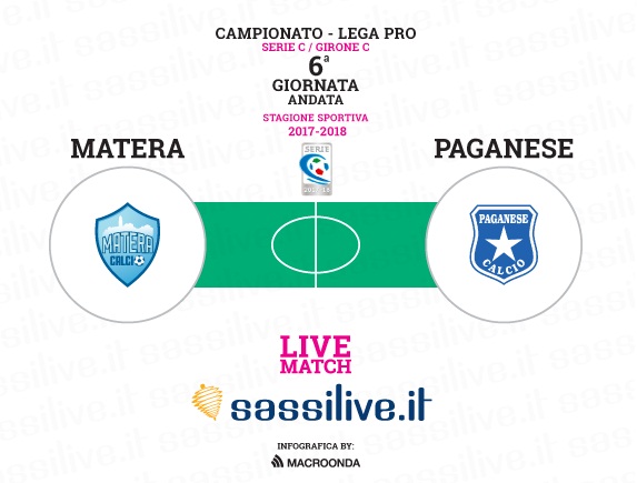Serie C girone C, 6^ giornata, Matera-Paganese 2-1