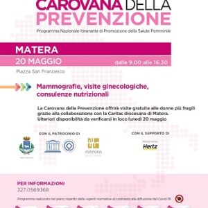 "Carovana della prevenzione" di Komen Italia fa tappa a Matera, Policoro, Val d'Agri e Paterno