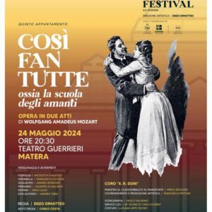 Lucania Arte Teatro presenta a Matera l'Opera "Cosi fan tutte"