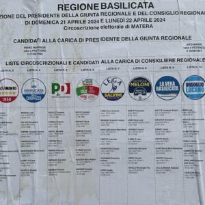 Elezioni regionali Basilicata 2024, insediate le 682 sezioni elettorali nei 131 Comuni lucani