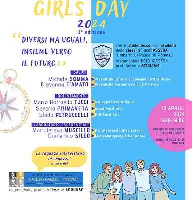 3^ edizione di Girls' Day con Camera di commercio della Basilicata e Soroptimist International d'Italia Club di Potenza 