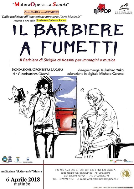 Fondazione Orchestra Lucana inaugura rassegna "Matera Opera...a Scuola" con "Il Barbiere a fumetti"