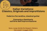 Mate e Solisti Lucani presenta concerto-seminario "Italian Variations: Classics, Originals and ImproVisions" con Marco Ferrandina a Matera