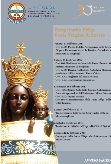 Peregrinatio Sacra Effige Della Madonna Di Loreto A Matera Irsina Montescaglioso E Pisticci Sassilive