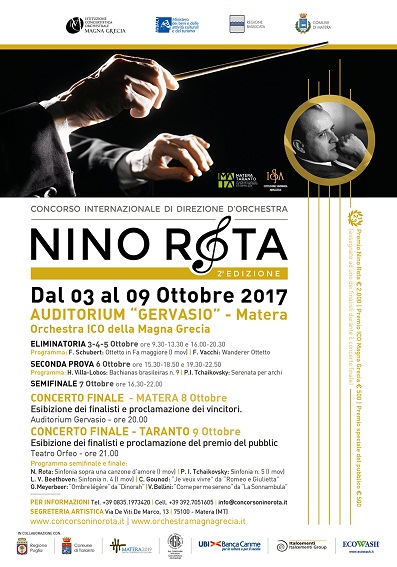 A Matera la seconda edizione del Concorso Internazionale di Direzione d’Orchestra “Nino Rota"