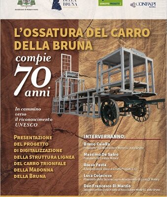 Associazione Maria Santissima della Bruna presenta progetto di digitalizzazione struttura permanente carro trionfale della Bruna a Matera