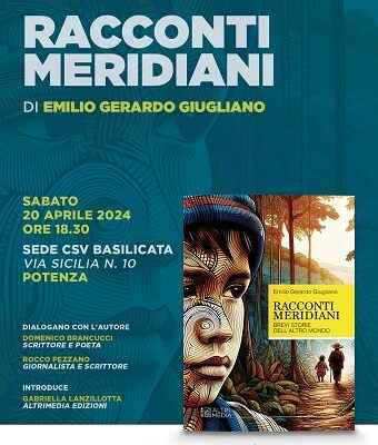 Emilio Gerardo Giugliano presenta libro "Racconti Meridiani" a Potenza
