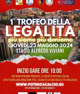 Potenza Calcio e Fondazione Potenza Futura presentano 1^ edizione "Trofeo della Legalità" allo stadio Viviani di Potenza
